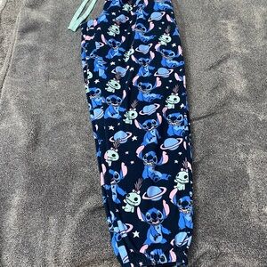 Disney Blue and Pink Stitch Pajama Bottoms